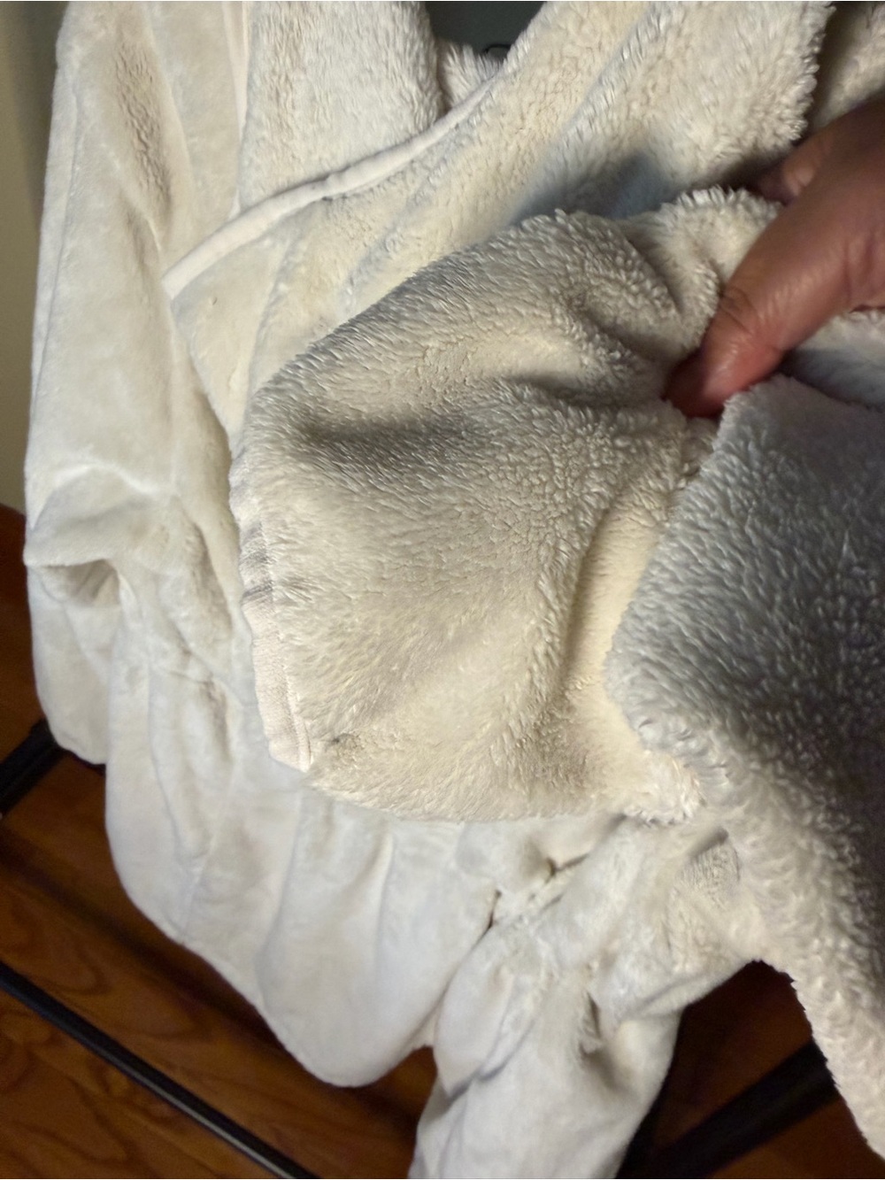 The North Face Cream Plush Hooded Teddy Jacket - Picture 7 of 7